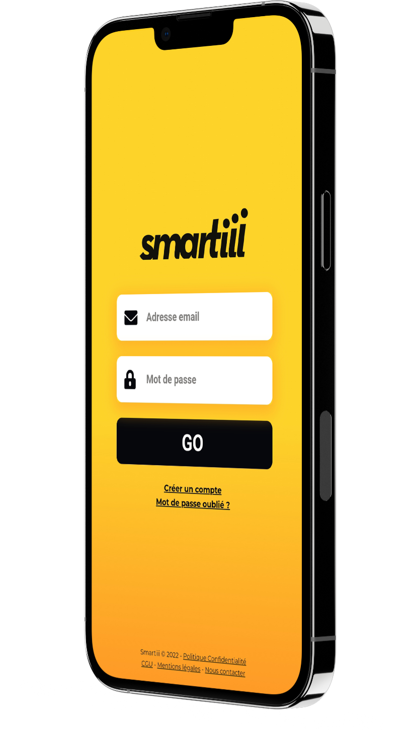 Application mobile Smartiii page login